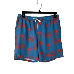 Mosmann Australia Palm Tree Print Swim Shorts